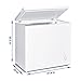 Chest Freezer 5 CU. FT, Deep Freezer, Top Open Door with Adjustable Thermostat Control&Removable Wire Basket, White