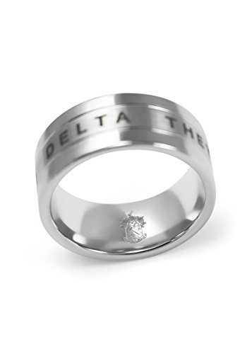 Phi Delta Theta Fraternity Tungsten Ring with Crest and Founding Date2