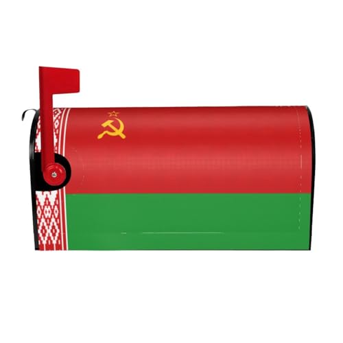 Copertura impermeabile per cassetta delle lettere con magneti bandiera bielorussa stampa cassetta postale coperture per cassette postali 53 x 45 cm