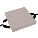 Weiches, rutschfestes Stuhlkissen für Esszimmerstuhl, Schule, Zuhause, Küche, quadratischer Hocker, Sitzpolster, Innen-Sitzkissen, Beige (24 x 34 x 3 cm)