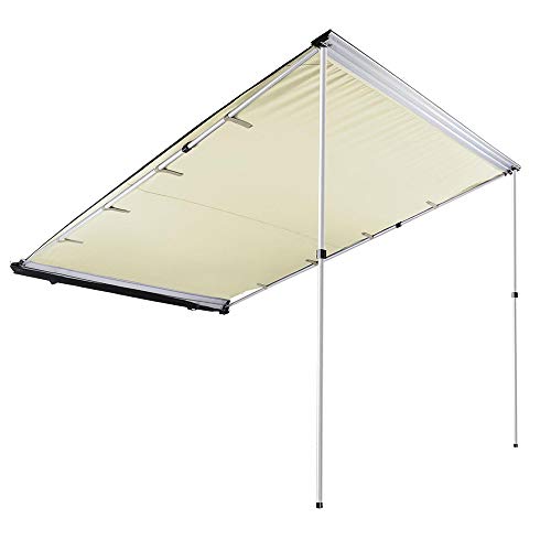 image for ZeHuoGe 6.6x8.2' Beige Car Side Awning Rooftop Pull Out Tent Shelter P
