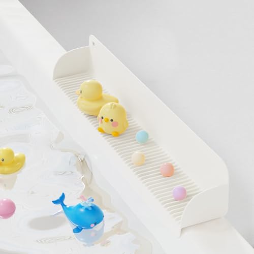 image for TSJLIKI Splash Guard for Bathtub Kids, Silicone Bathtub Splash Water S
