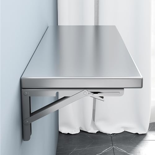 Mesa plegable de montaje en pared para cocina, caravana, oficina en casa y lavandería, diseño compacto que ahorra espacio, fácil instalación, uso versátil para espacios pequeños