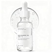 10% Niacinamide Serum + 1% Zinc - For Acne, Pore Minimizing & Shine Control - Daily Brightening Facial Serum - Non-Comedogenic, For All Skin Types, 1 Fl Oz
