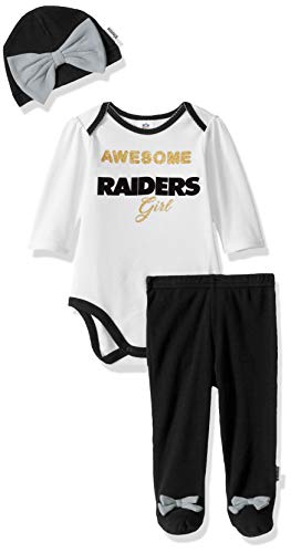 Image of Gerber NFL Baby Girls Nfl Team Footed Pant and Bodysuit Gift Set