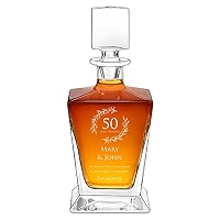 Personalised Geometric Whiskey Decanter - 800ml, Engraved Gift For Couples, Weddings, Anniversary, Custom Message-722656