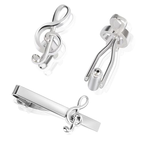 Image of Tie Clips for Men, Tie Clip, Tie Bar, Tie Bars for Men, Silver Tie Tack Pins Unique, Mens Lapel Pins for Suits Shirts, Neck Tie Clasps for Women Boys Dad Father, Jewelry Accessories Gifts for Holiday