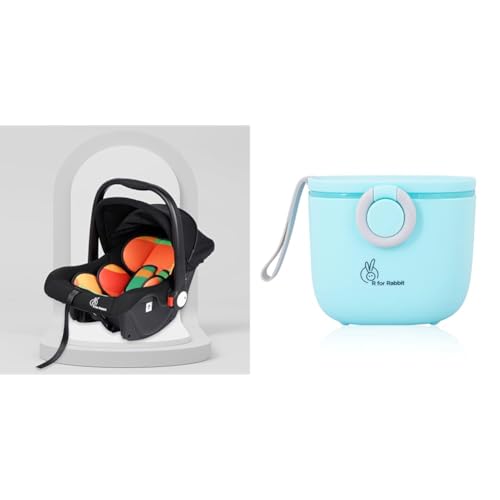Image of R for Rabbit Picaboo Baby Carry Cot & R for Rabbit First Feed Box for Baby, Kids Milk Powder Box Multi-Functional Meal Box 210g Blue