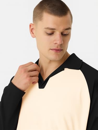 Image of Jump Cuts || Mens || Colorblock || Polo Neck || Raglan Full Sleeve || LoopKnit || Sweatshirt