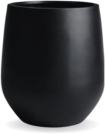 16.5" H x 15" D Corso Fiberstone Round Tapered Planter with Drain...