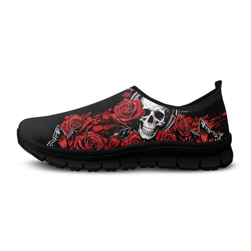 Image of Womens Slip On Walking Shoes Non Slip Loafer Breathable Holiday Travel Shoe Lightweight Casual Low Top Sneakers SizeUS 5.5-11.5