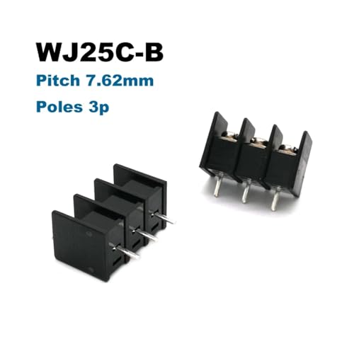 Conector de cable para PCB de 6 pines y paso 7,62mm compatible con regleta de tornillo 3