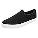 KAMEIMEI Mokassins Slip On - Zapatos de bailarinas para hombre, con boca plana, zapatos simples para el tiempo libre, zapatos de trabajo, Negro , 42 EU