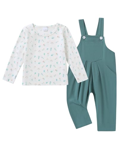ZOEREA Toddler Girl Clothes 1-5T Girl Overall Outfits Fall Winter 2Pcs Set