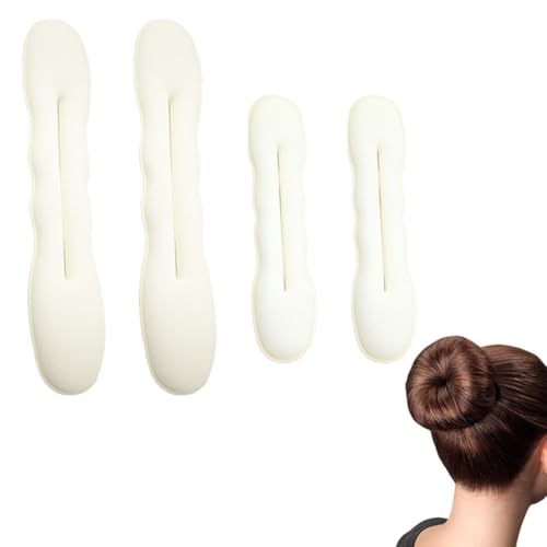 TEOZBLU 4 Piezas Conjunto De Donas Para Cabello, ArtíCulo MáGico Para Recoger El Cabello RáPida,Herramienta Para Trenzar El Cabello, Accesorios Pelo Mujer, MoñOs Accesorios
