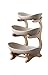 Plateau de fruits, corbeille de fruits, corbeille de fruits, fruits Etagere 3 étages Porcelaine 3 étages Coupe de fruits avec support en bambou, assiette de bonbons collation, assiette de fruits-B