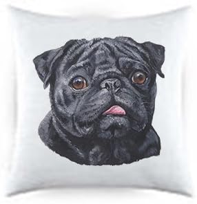 black pug pillow