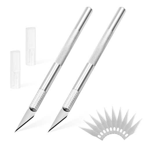 2 Set of 6 Blades Mobile Phone DIY Repair Guide Tool Non-Slip Metal Scalpel Tool Set EDC Carving Fork Kit Cake Decorated Tool 2pcs