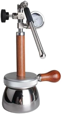 Stainless Steel Milk Frother & Steam Boiler Machine, 350ml Kettle with 3-Hole Nozzle & Pressure Gauge, Adjustable Angle for Perfect Milk Foam - Ideal for Outdoor Use