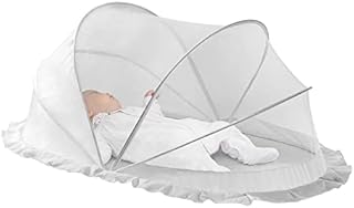 Mosquito Net for Baby SUNVENO Portable Folding Mosquito Net, Universal Infant Mosquito Net for Net Bed, Newborn Bed Net Indoor & Outdoor, Travel or Home, White