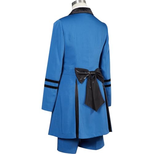 Tokisaki Ciel Phantomhive Cosplay Outfit Costume Kuroshitsuji Cosplay Coat Blue Uniform Suit with Ring Eyemask Halloween(2XL,uniform-blue) by Tokisaki - Used condition - Image 4