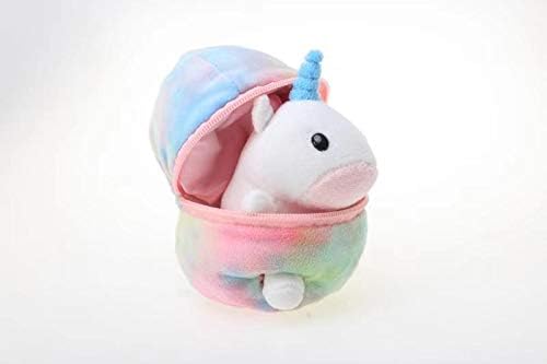 Miniatura 3 de Plushland - Muñeco de peluche (6 pulgadas), diseño de animal de peluche dentro de un huevo con cremallera regalo ideal para niños y niñas,