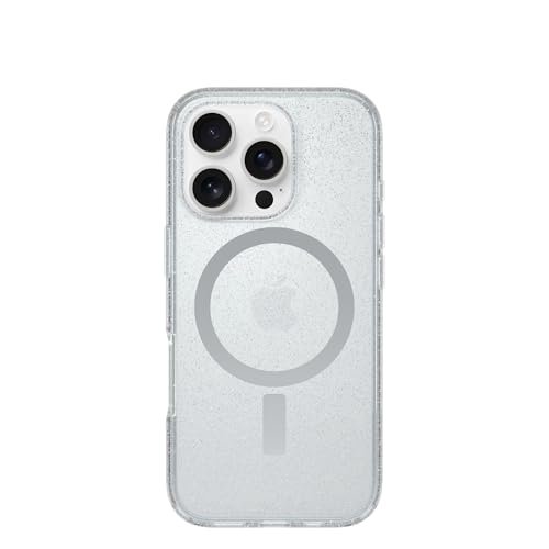 OtterBox iPhone 16 Pro Symmetry Series Clear Case - Stardust - Ultra-Thin, Sleek iPhone Case, Glitter iPhone Case