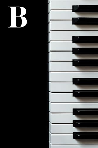 B: Piano Keys Themed Monogram Letter "B" Initial Notebook / Journal / Diary with Blank Lined Pages for Writing Notes | Gift for Pianists, Band Members, Music Artists, and Musicians image 2