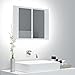 Susany Armario Espejo de Baño con Luz LED Moderno Armario de Baño Blanco 60 x 12 x 45 cm