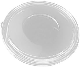 Clear Plastic Flat Lid for 96 & 160 oz. Sabert Classic Shallow Bowl - 50 per case