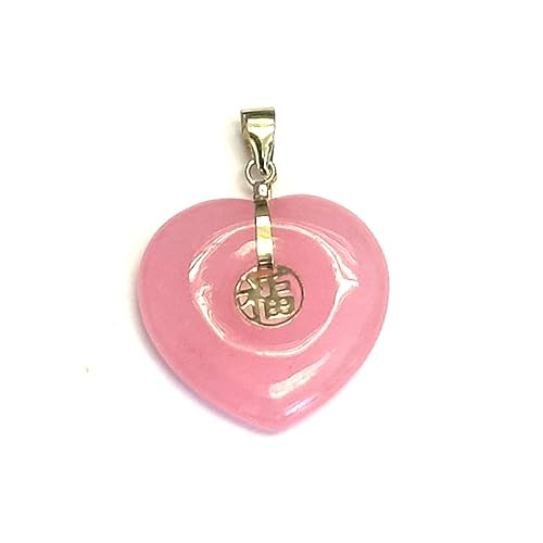 Pink Jade Heart Pendant