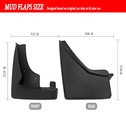 Image of Mud Flaps Mud Guards Fit for 2008-2020 Cadillac SRX, Front & Rear Mud Splash Guards Accessories - 4 Pc, Black