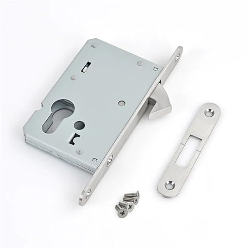 Serrure pour porte coulissante de salle de bain en acier inoxydable panneau ovale 50mm - 6
