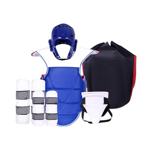 Ronyme 5 Protectores corporales para Boxeo, Equipo de protección para Taekwondo, Protector de Ingle con Bolsa de Almacenamiento, Equipo de para, S y Hombre