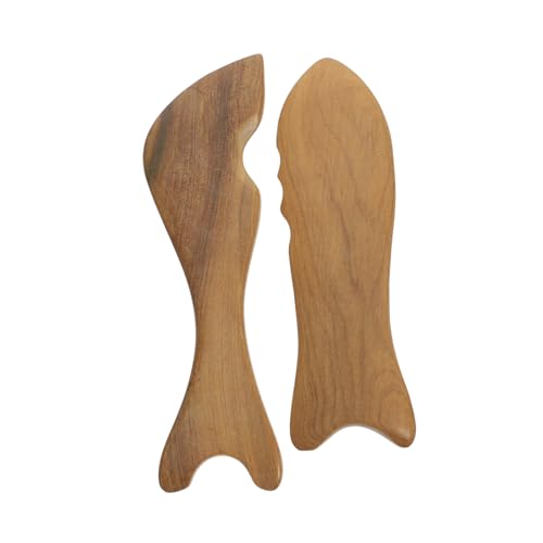 Beaupretty 2 Piezas Tablero de Masaje de Madera Natural Forma Pez para Cuerpo Completo Herramienta para Mejorar Circulación y Relajar Músculos para Masaje Cuello y Espalda