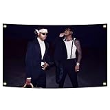 Generic Rapper Future and Metro Rapper Boomin Tapestry 3x5 FT Funny Cool Tapestry for College Dorm Room Decorations with 4 Shiny Brass Grommets