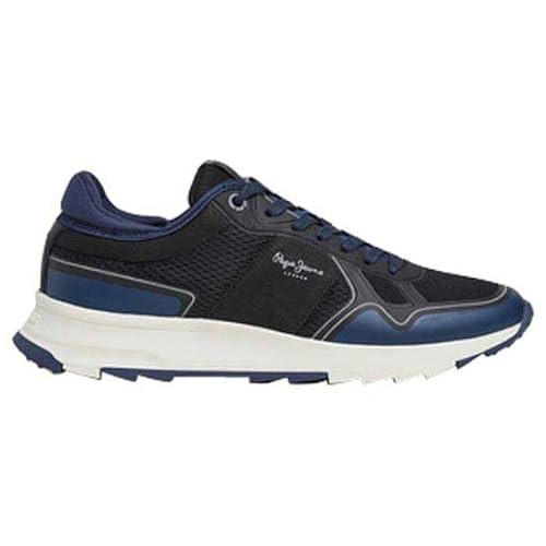 Pepe Jeans Men's Joy One M Sneaker, Black, 8 UK