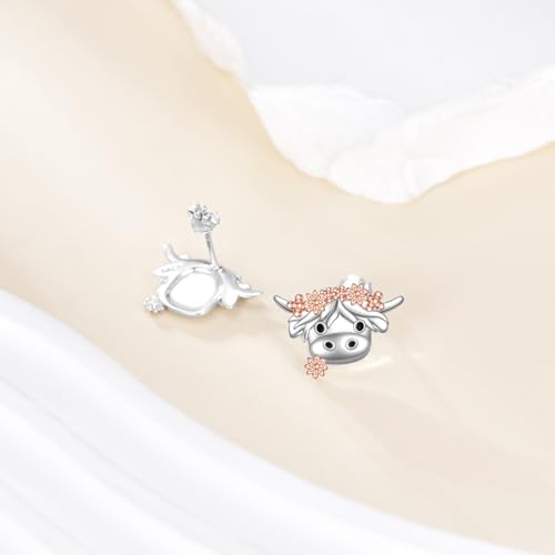 YAFEINI Aniaml Stud Earrings 925 Sterling Silver Cute Animal Dog Jewelry for Women Birthday Gifts3