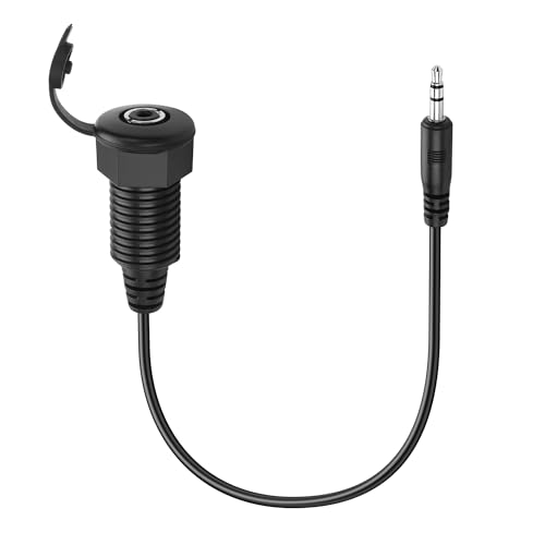 Cable estéreo 3.5mm TRS con montaje de panel impermeable miniatura 1