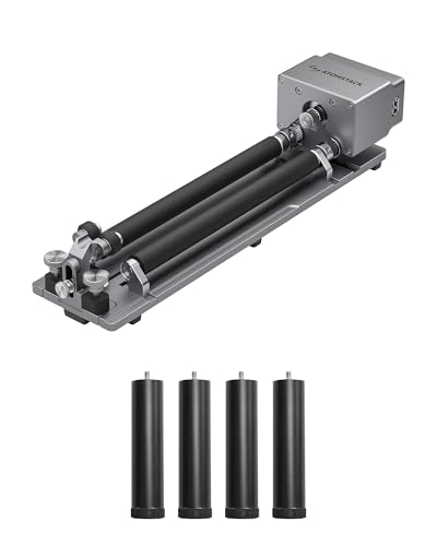 ATOMSTACK R6 Laser Rotary Roller Laser Engraver Multi-Function Compatible with P1 K2 Laser Engraver Roller Rotator Y-axis Rotary Engraving Module for Cylindrical Objects Bottles Cups