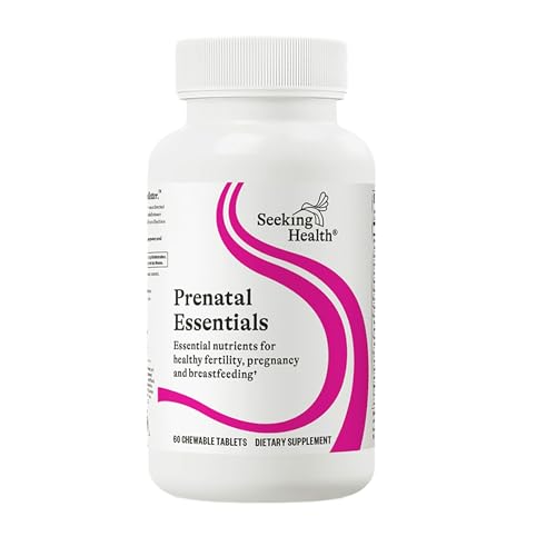 Seeking Health Prenatal Essentials Chewable - Prenatal Support Supplement with Riboflavin - Formula Supports Immune Health & Methylation - B12 Supplement to Support Genetic Development - 60 Tablets