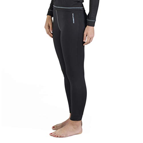 Pantalón térmico para Mujer Ideal para Deportes de Invierno (esquí, Running.) o situaciones de frío y Humedad. con Aislante térmico, Transpirable, Ligera y Confortable. Efecto Thermal. (Negro, M)