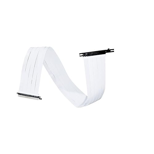 Lian Li Premium PCI-E 16X 4.0 Negro Extensor Cable Elevador 35.433 in - Color Blanco - PW-PCIV-4-90W