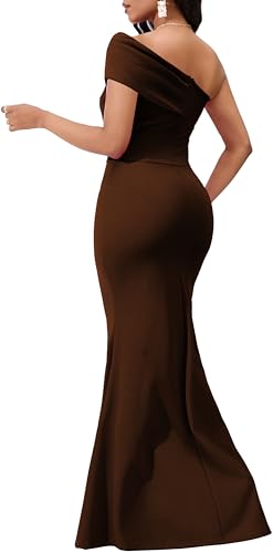 Image of Formal Dresses for Women Evening Party Elelgant Mermaid Cocktail Floor Length Prom Long Dress with Zipper