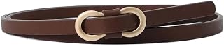 110cm thin women's belts, 1cm wide leather belt at the waist thin PU with gold metal buckle, daily dress accessories
