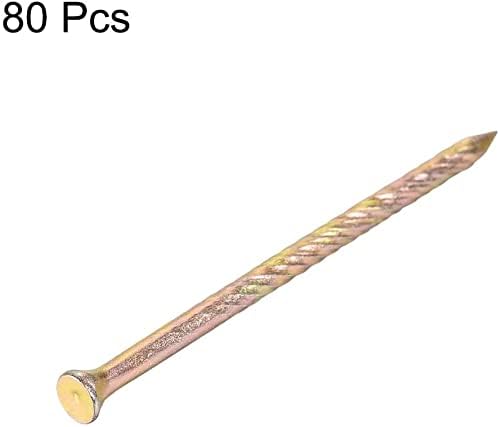 XYWHPGV Spiral Deck Nails Carbon Steel Nail Spiral Shank 53mmx2.5mm(LxD), 80 Pcs(e5ee2 6b55a 882e2 fdac5 52fce 48a76