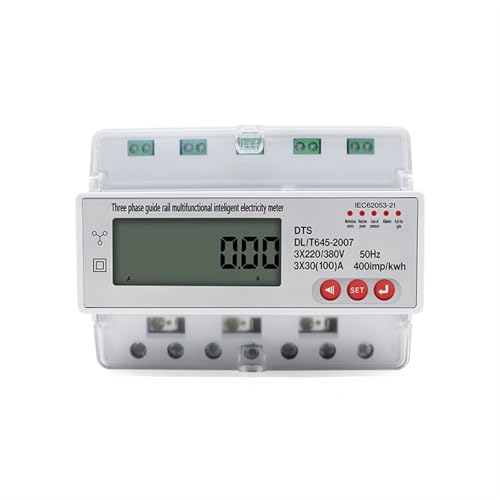 Compteur électricité triphasé avec écran LCD et wattmètre RS485 pour suivi de consommation