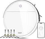 [ Design élégant et puissance d'aspiration de 2500 Pa ] : Avec une aspiration de 2500 Pa, le K5 élimine rapidement la poussière, les poils d'animaux, les miettes et autres débris. Son profil fin (28 x 7,6 cm) et ses brosses latérales permettent au robot aspirateur d'atteindre facilement chaque recoin et les espaces étroits de la maison. C'est le choix idéal pour un appartement avec des animaux de compagnie, garantissant un cadre de vie propre et frais.