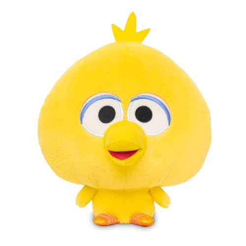 TeeTurtle Cloudheads Big Bird Plush - 8-Inch Official Sesame Street Big Bird Stuffed Animal with Embroidered Details - Soft Cuddly Plush Toys for Kids, Teens, and Adults