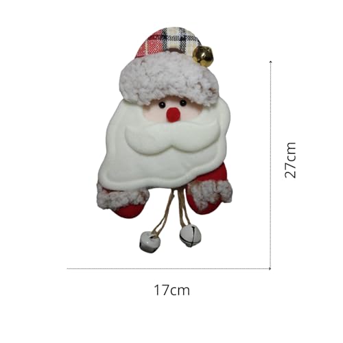 Kit 2 Enfeites de Natal para Pendurar - Papai Noel e Boneco de Neve - 17 x 27cm / Decoração Natalina